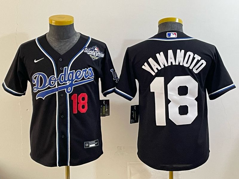 Women Nike 2026 Los Angeles Dodgers #18 Yamamoto Black Game MLB Jersey 092